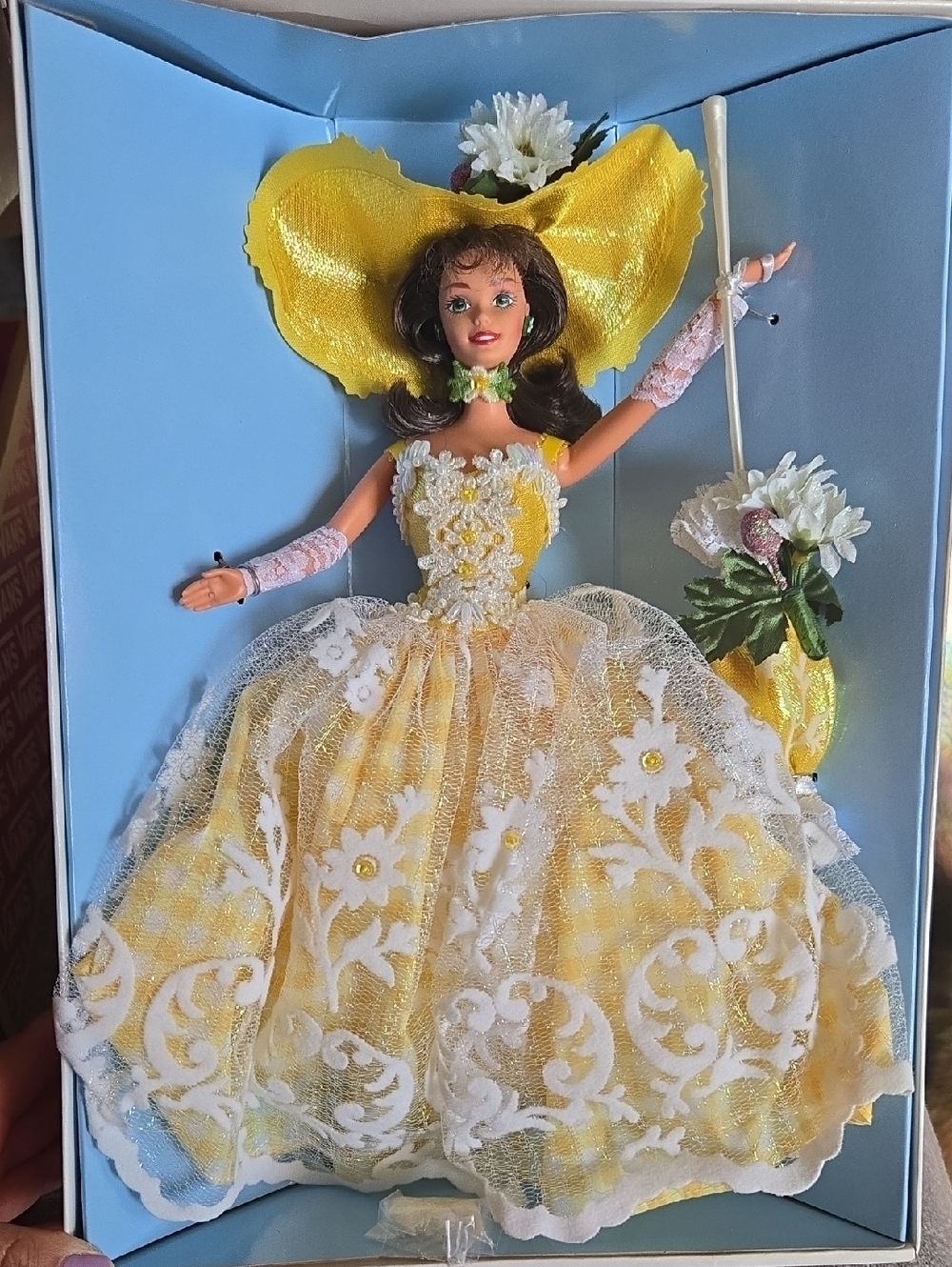 Summer Splendor Barbie Doll in Floral Lace Gown